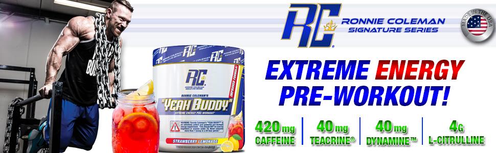 Ronnie Coleman Series Yeah Buddy 30 Servings Pre Workout Stack Energy Pump Focus Ebay