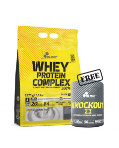 olimp protein complex 100% 2.27kg + Knockout pre workout  for Free