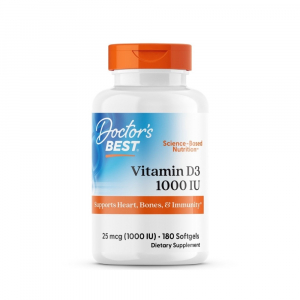 Doctor's Best Vitamin D3 1000 IU | 180 softgels