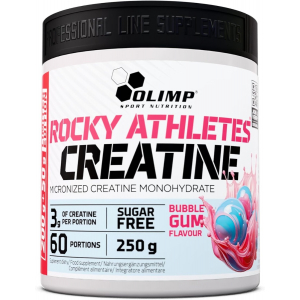 Olimp Rocky Athletes Creatine - 250 g, Bubble Gum - Creatine Monohydrate Powder - Booster Pre Workout