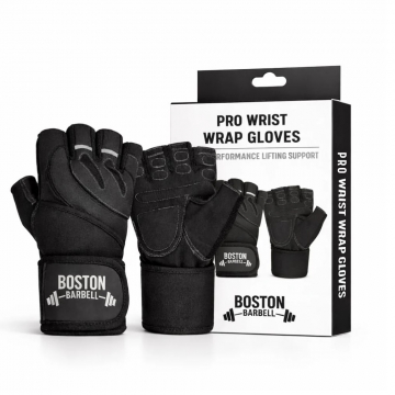The Boston Barbell Pro Wrist Wrap Gloves
