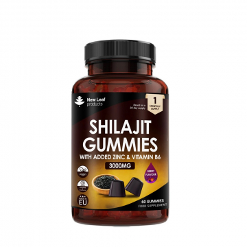 New Leaf Shilajit Gummies with Zinc and Vitamin B6 | 1 month supply