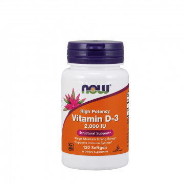 NOW Foods Vitamin D3 2,000 IU | 120 Softgels