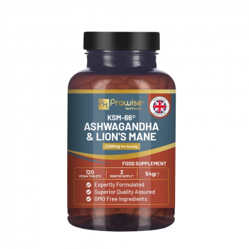 Prowise KSM-66 Ashwagandha and Lions Mane 120 tabs