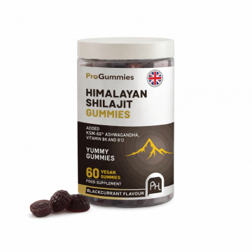 ProWise Himalayan Shilajit Gummies 60 Vegan Gummies – with Ashwagandha, Vitamin B6 & B12
