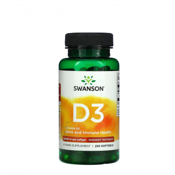 Swanson Vitamin D3 5,000 IU 250 Softgels