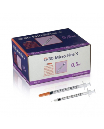 BD Microfine+ Insulin Syringe & Needles 0.5ml, 30g (8mm needle)