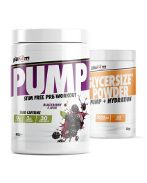 PER4M Pump Stim-Free Pre-Workout 495g + FREE Glycersize Powder 90g