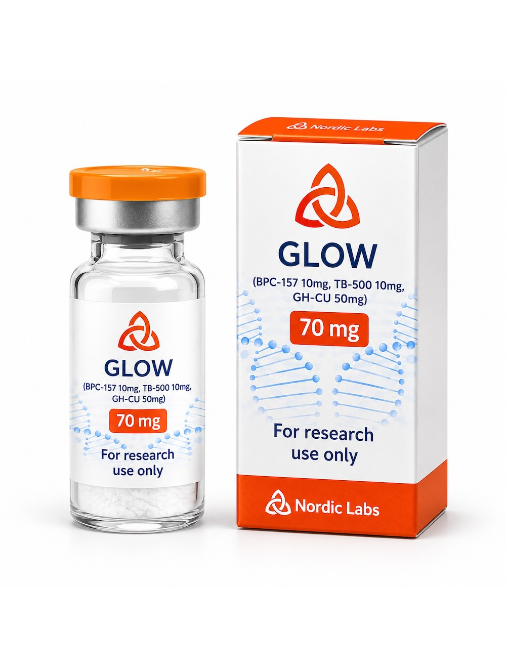 nordic labs bpc 157 Nordic Labs GLOW 70 mg GHK-CU + BPC157 10mg + TB500 10mg