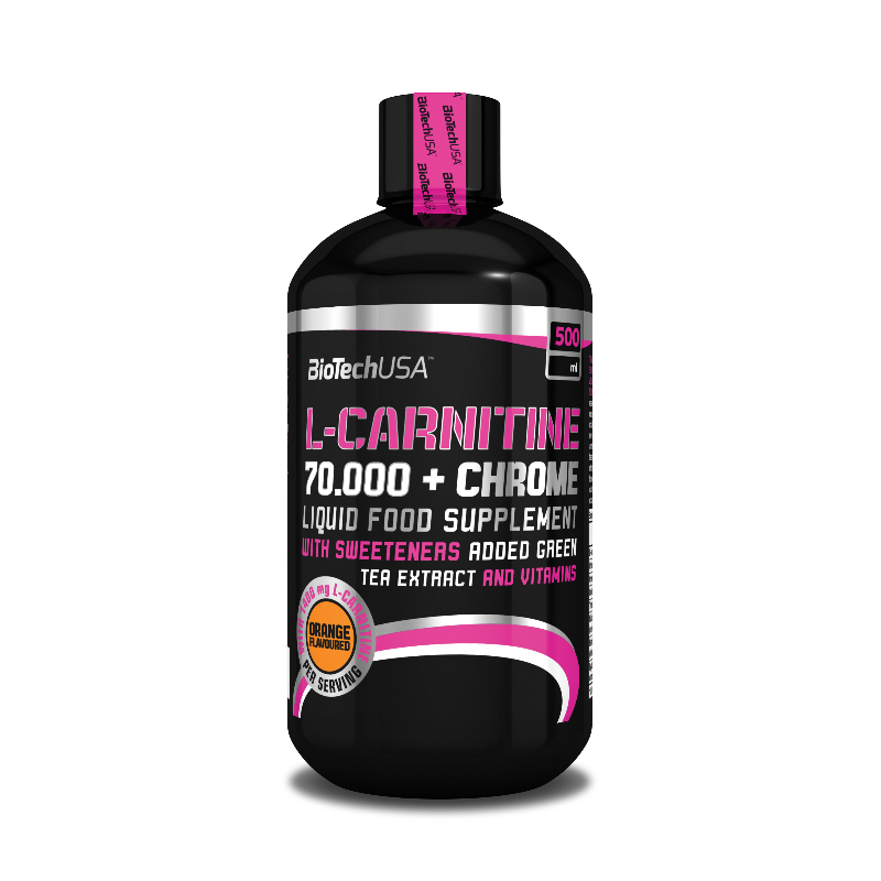 BioTech USA L-CARNITINE + CHROME 70.000 LIQUID 500ML FAT BURNER WEIGHT ...