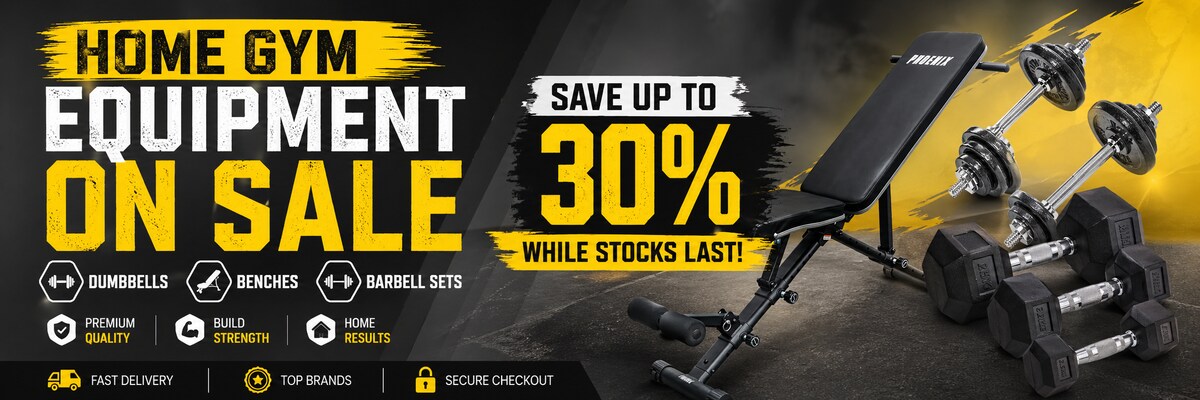 Home Gym Equipment on SALE - barbells set, dumbells, benches