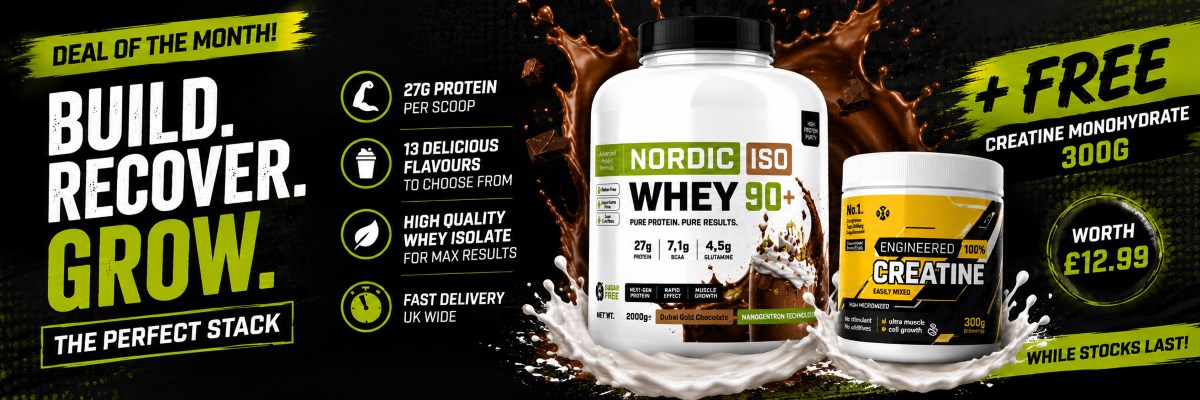 Nordic Labs ISO Whey 90+ 2kg Whey Protein Isolate + Free Creatine 300g